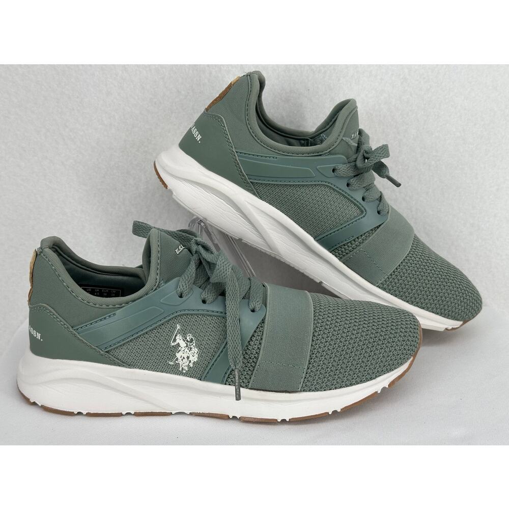 US Polo Assn Women's Green Mesh Sneakers Tennis Shoes Runners 7 - Picture 4 of 10